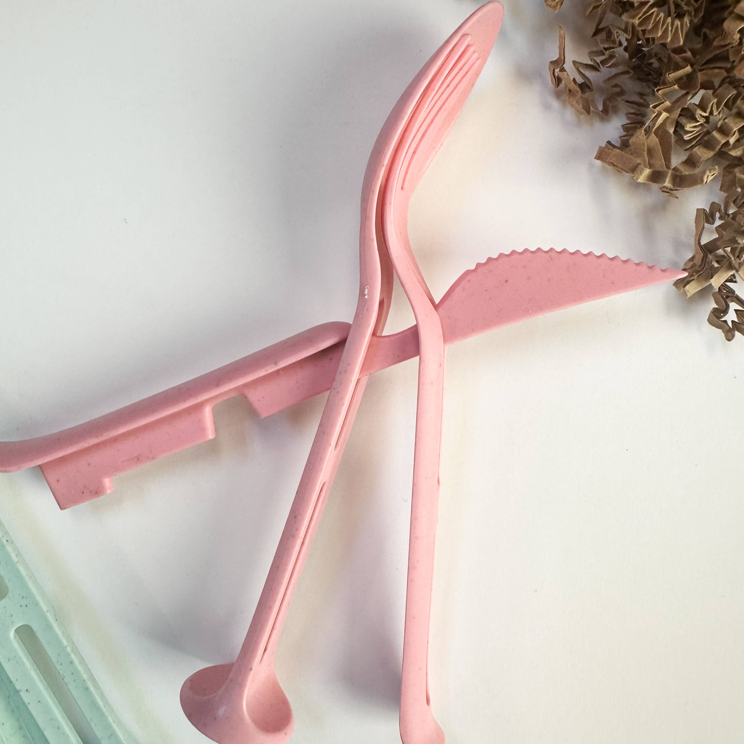 Smile Boutiques - Wholesale Assorted Cutlery Set - Eco-Friendly Wheat Straw Cutlery Set 7