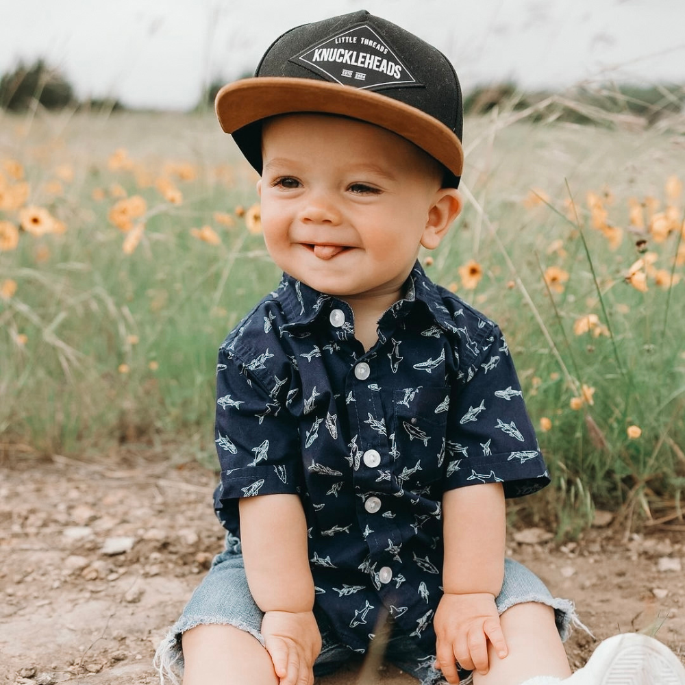 Black Hat for Infant | Eli Newborn Snapback Hats for wholesale on Faire13