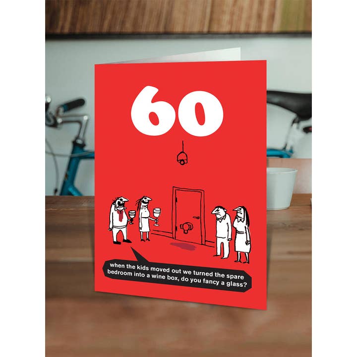 brainbox candy - Wholesale Birthday Card - Funny 60th Birthday Card Wine Box By Modern Toss