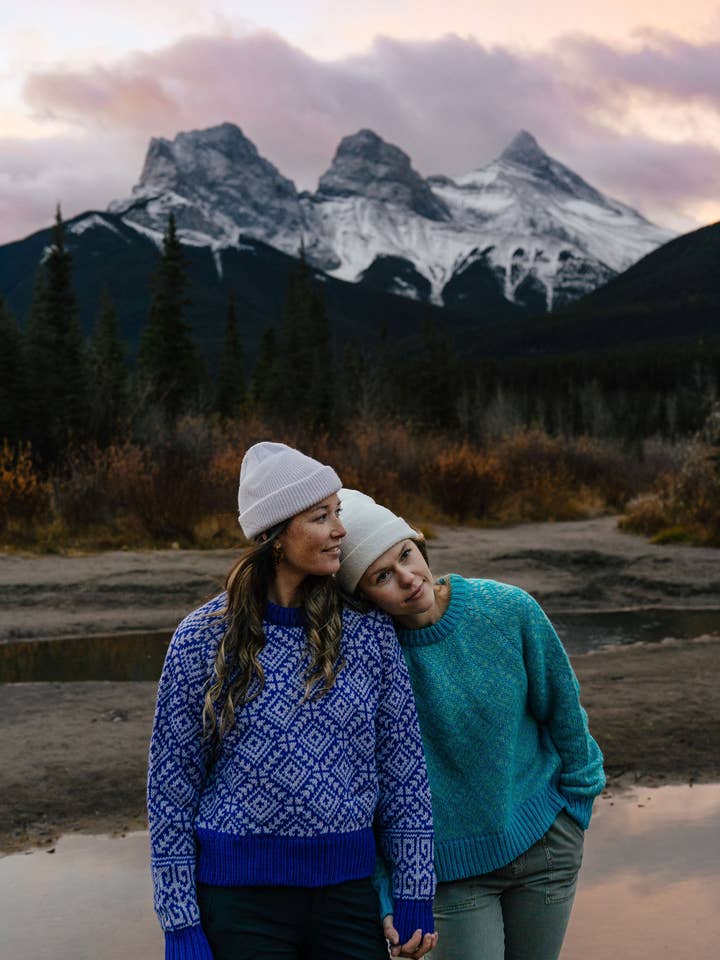 Les Saisons - Wholesale Knit Sweater - Women's - Blue merino sweater