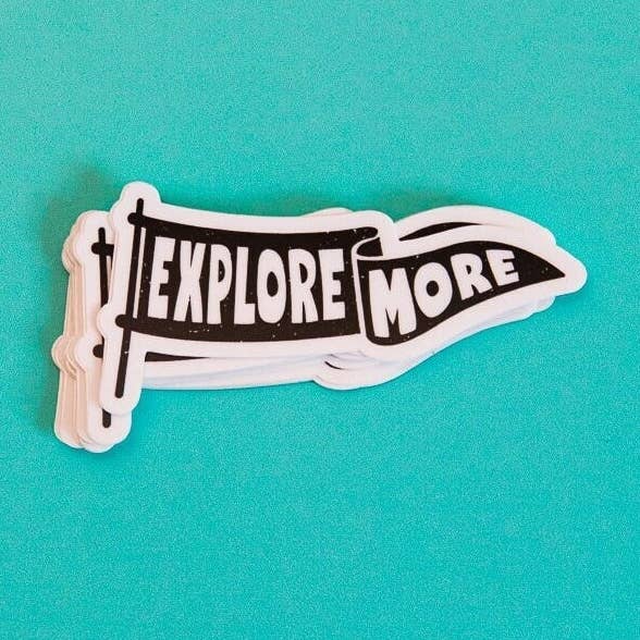 Explore More Adventure Vinyl Decal for Van, Laptop & Bumper for wholesale by Golden Mountain