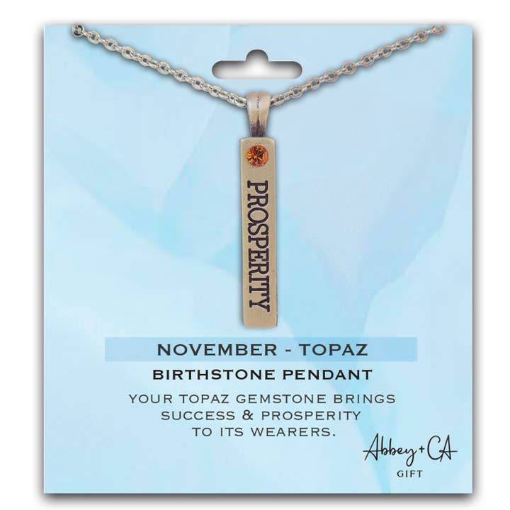 Abbey + CA Gift - Wholesale Pendant/Charm Necklace - Birthstone Pendant Necklace10