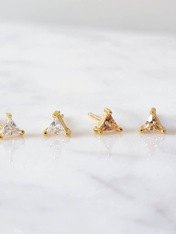 Mini Triangle Studs for wholesale by My Darling Violet