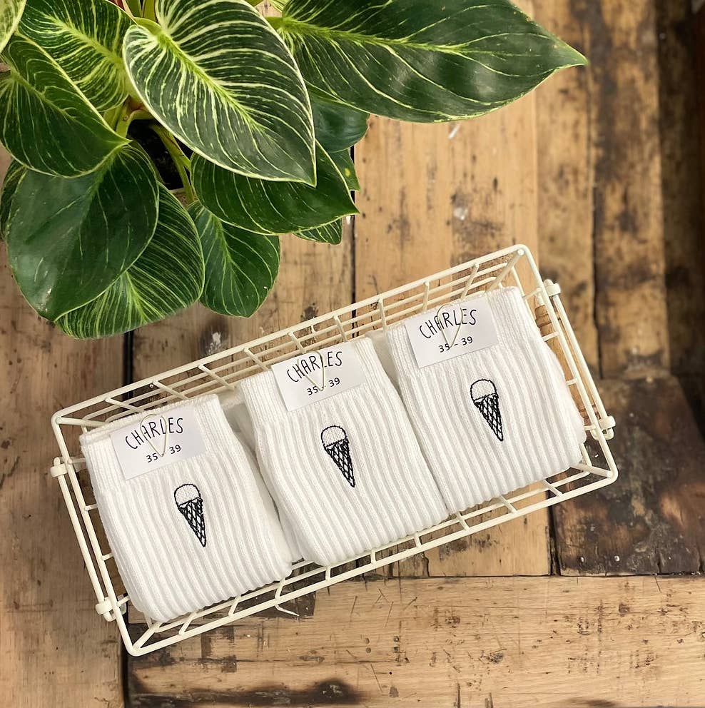 Charles – wholesale Socks – Unisex – Tennissocken Eis - tennis socks ice cream