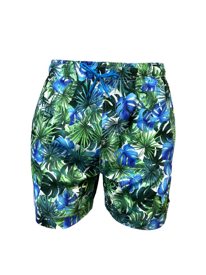 Men's Swim Short-MP185_Jungle Leaves for wholesale by MARINA WEST SWIM