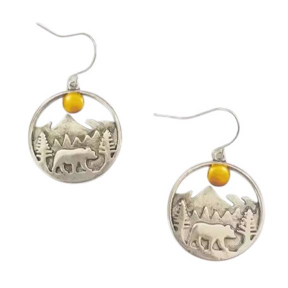 Brincos Pendurados Urso Sol e Árvores - E9-098 por atacado de LIZOU