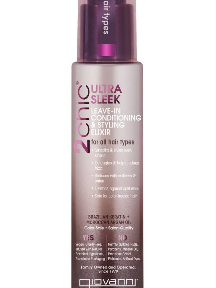 Leave-In Conditioning and Styling Elixir, 4 oz. for wholesale by Giovanni Cosmetics