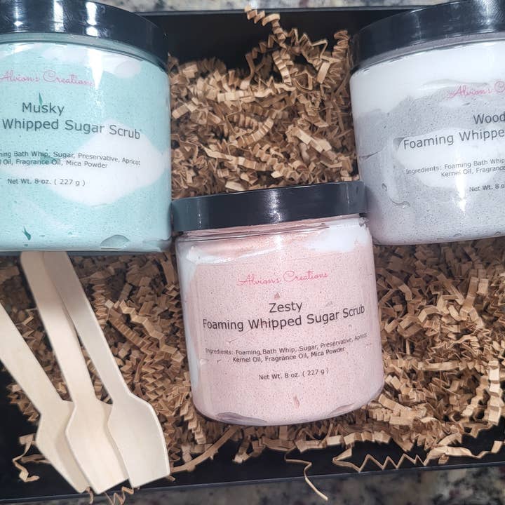 Alvion's Creations - Wholesale Body Scrub/Exfoliant - Men's Foaming Body Sugar Scrub