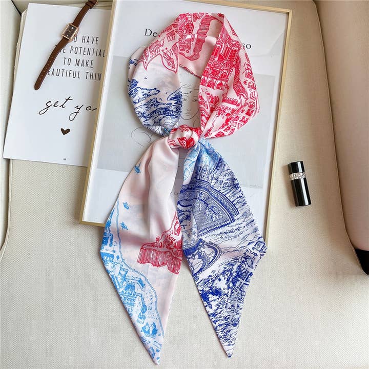 ACCITY - Wholesale Head Scarf - Women's - RIBBON HAIR ACCESSORIES ANIMAL PRINT HEAD SCARF_CWASC1516