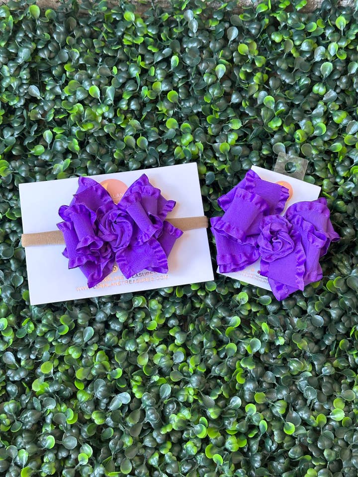 Purple Classic Medium Ruffle for wholesale by Luna Lane treasures