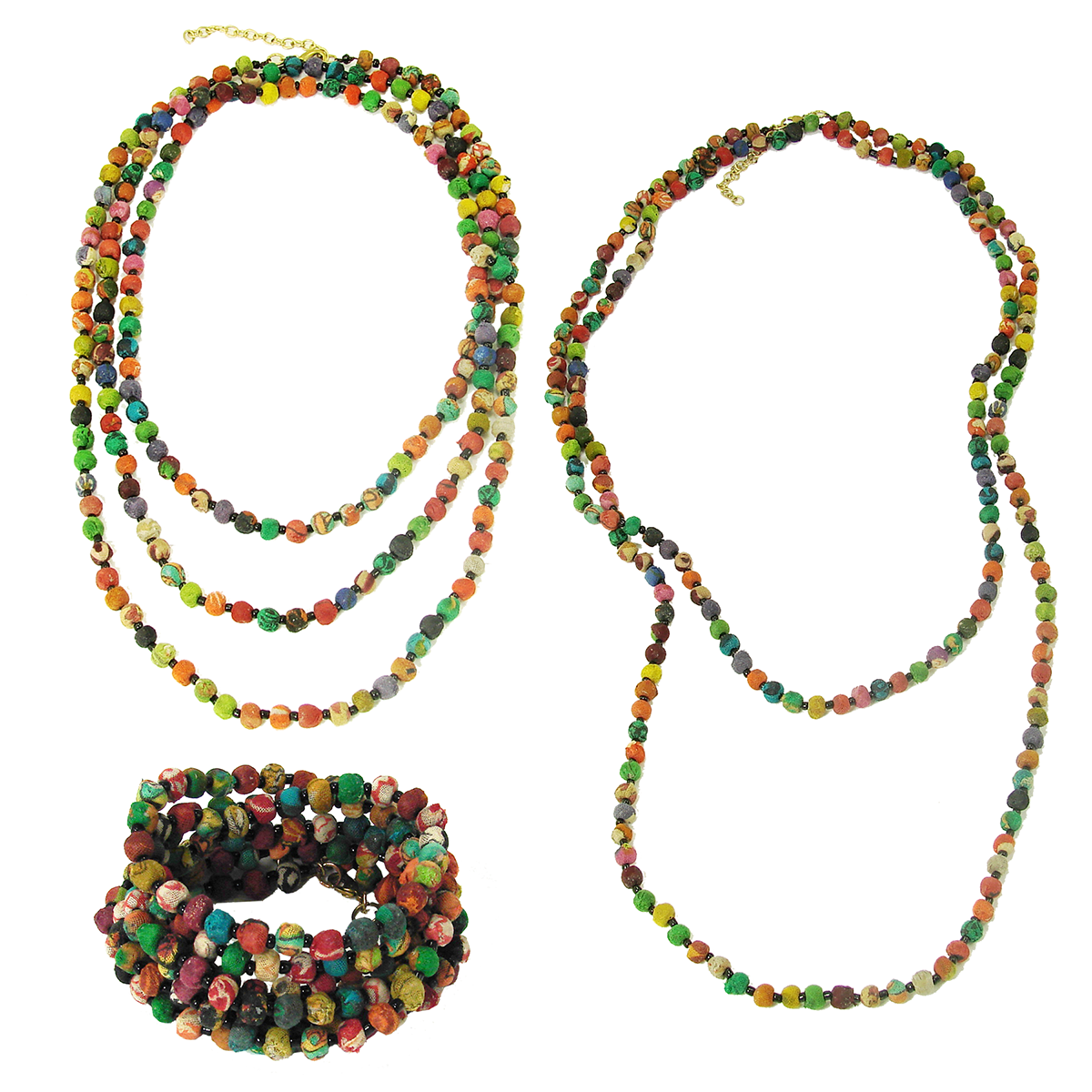 WorldFinds - Wholesale Beaded/Pearl Necklace - Kantha Bead Long Necklace5