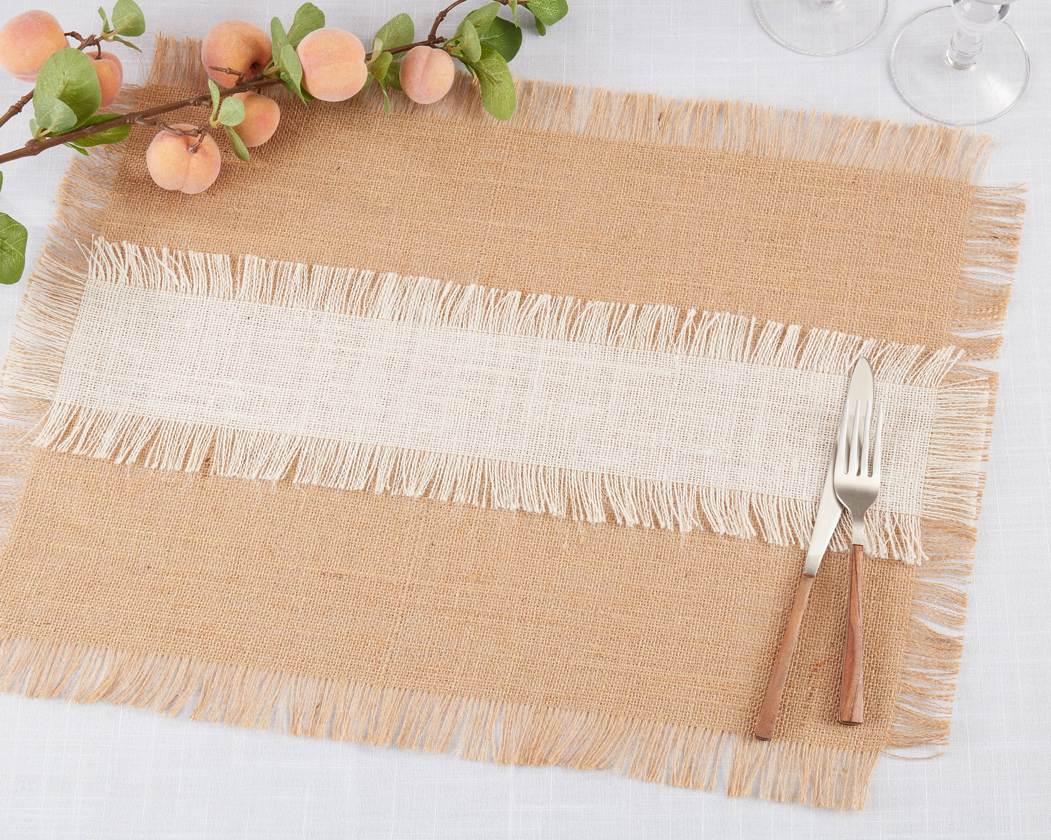 Saro Lifestyle - Wholesale Placemat - Banded Jute Placemat5