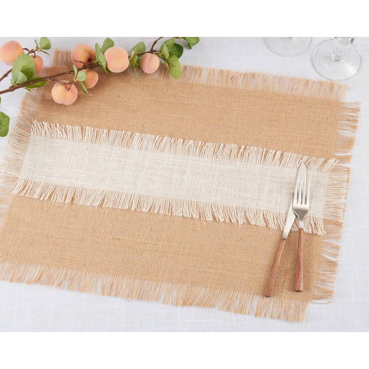 Saro Lifestyle - Wholesale Placemat - Banded Jute Placemat5