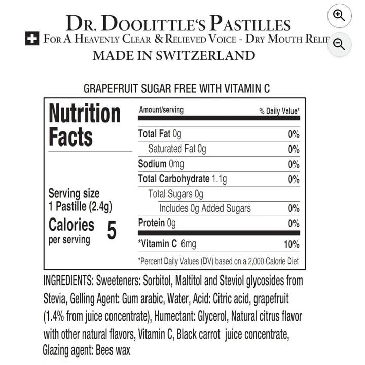 SWISS IMPORTS - Wholesale Hard Candy - Dr. Doolittle's Pastilles Variety SF 60g Tins 64x + Display3