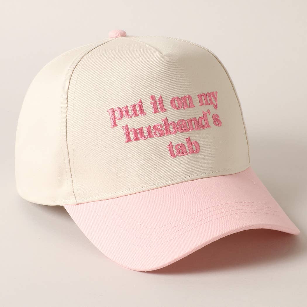 Fashion City - Wholesale Baseball Cap - Women's - put it on my husband's tab Embroidery Canvas Cap11