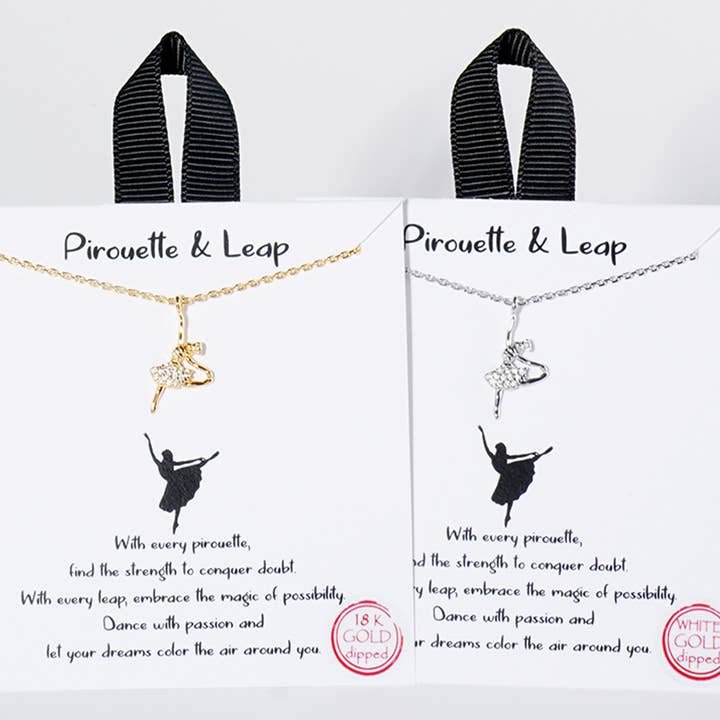 Pirouette & Leap / Ballerina CZ Necklace for wholesale by Fashion City
