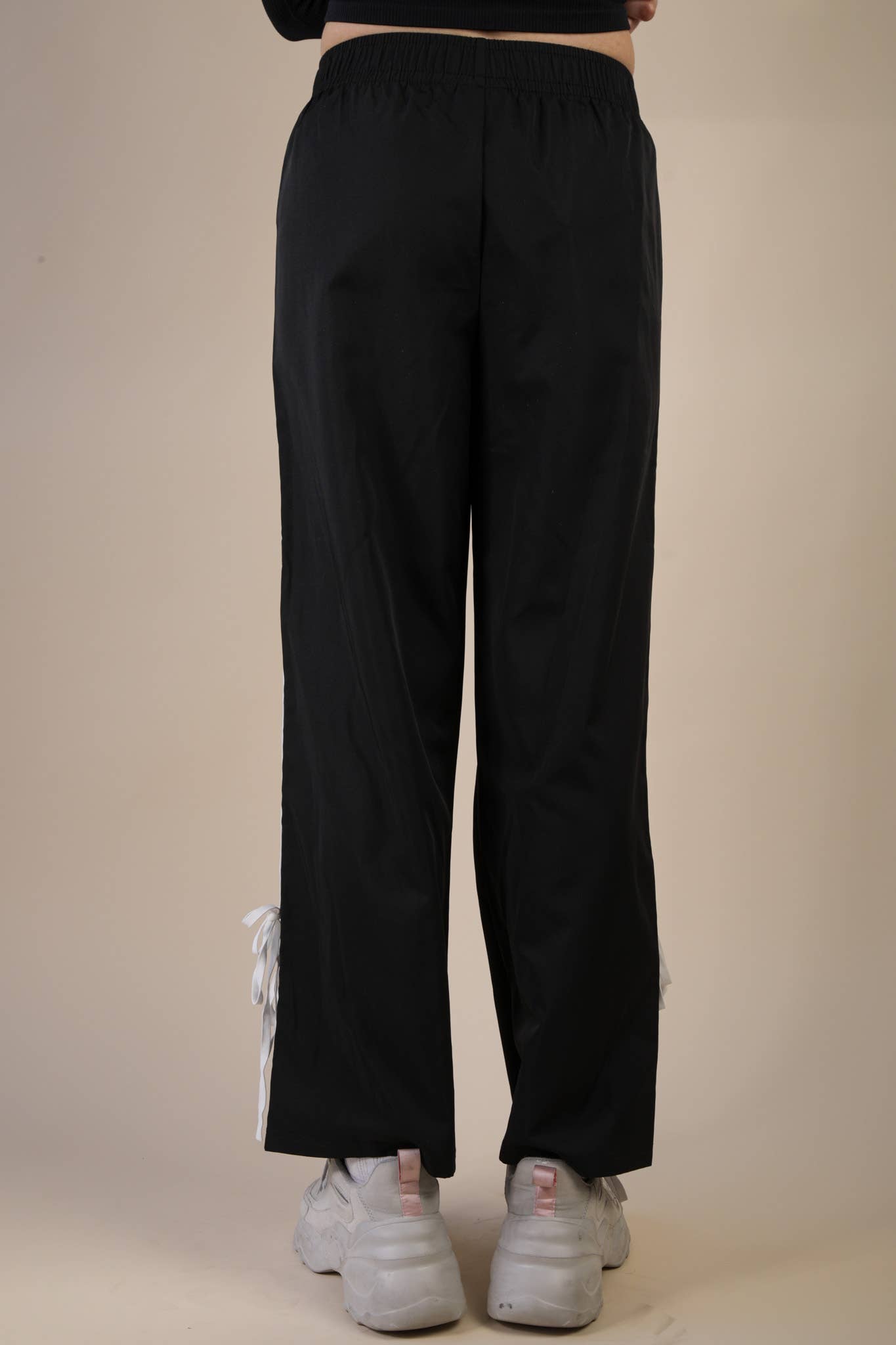 VERY J - Wholesale Pants - Women's - NP70839-Side Ribbon Detail Jersey Pants4
