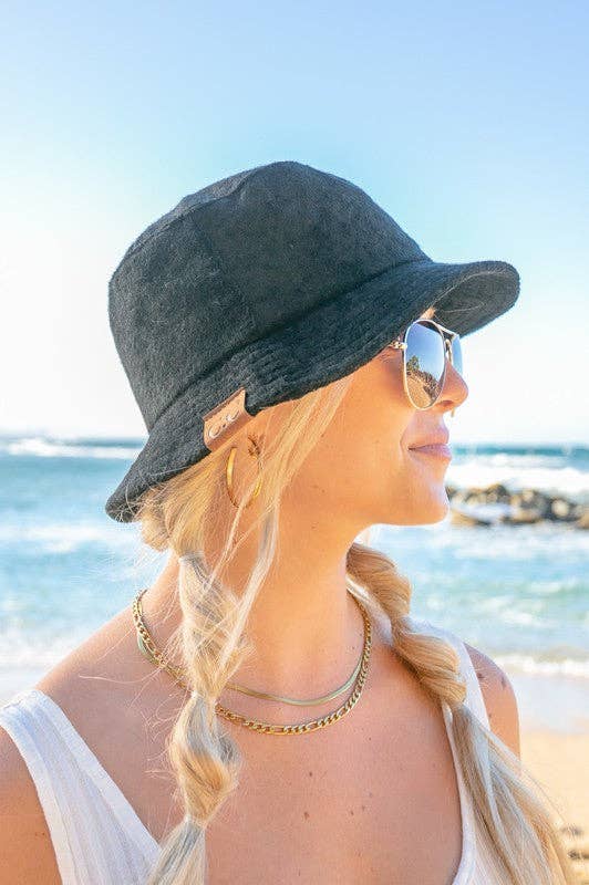 Naomi's Happy Place Shop - Wholesale Bucket Hat - Women's - CC Terry Cloth Bucket Hat6