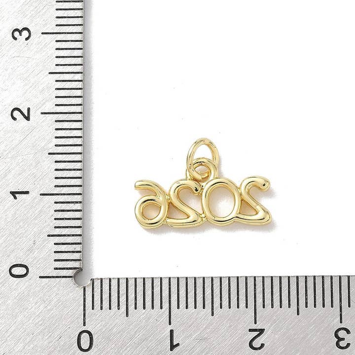 Love, Paige Designs - Wholesale Individual Charm/Pendant - Year 2026 Gold Charm2