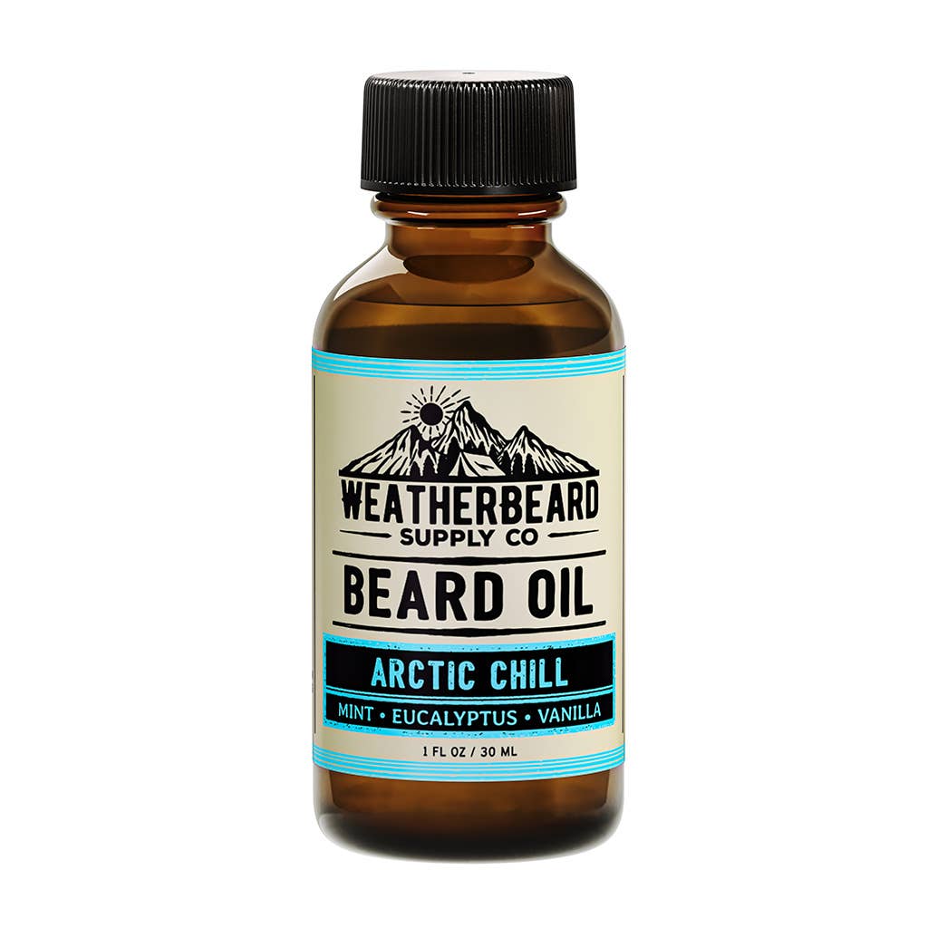 Weatherbeard | Beard Oils, Balms, Butters, & Cologne For Men - Wholesale Beard Conditioner - Arctic Chill Beard Oil - Mint, Eucalyptus, Vanilla