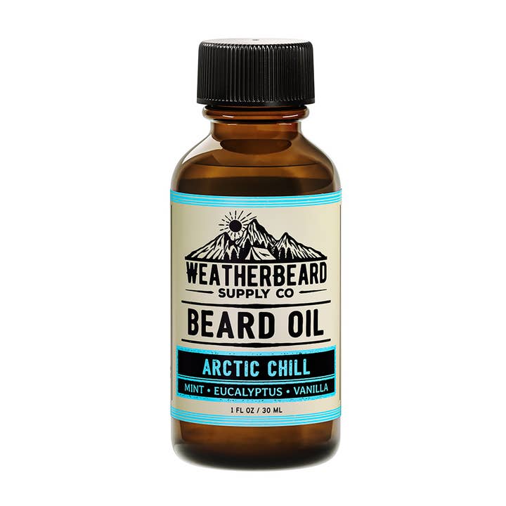 Arctic Chill Beard Oil - Mint, Eucalyptus, Vanilla for wholesale by Weatherbeard | Beard Oils, Balms, Butters, & Cologne For Men