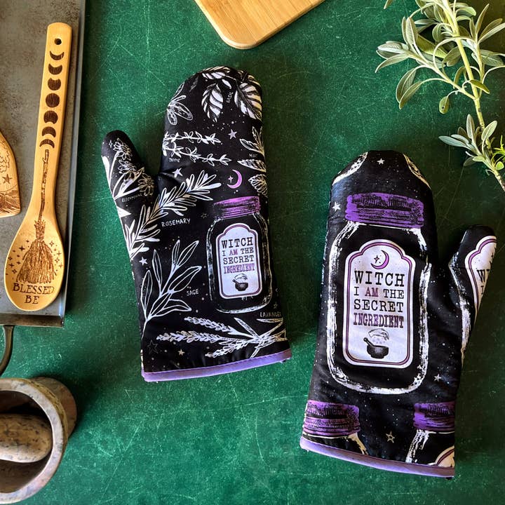 Kitchen Witch Oven Mitt Set - The perfect Halloween gift! and other Purchase Wholesale lisa parker. Free Returns & Net 60 Terms on Faire trending on Faire.