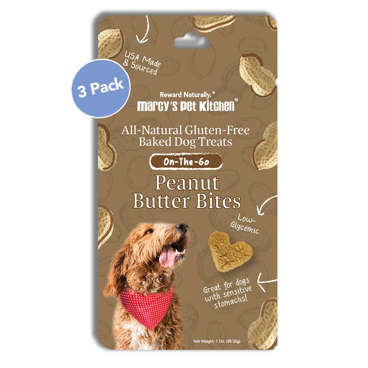 Marcy's Pet Kitchen® - Biscuit au beurre de cacahuète vegan et naturel 'On-The-Go' pour la vente par Marcy's Pet Kitchen