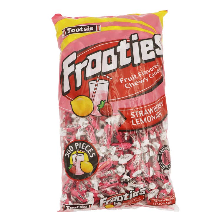 Tootsie Frooties Strawberry Lemonade, 360ct Bag for wholesale by Grandpa Joe's Candy Shop