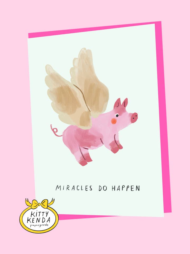 Wonderen Gebeuren Wel Wenskaart voor wholesale door Kitty Kenda Papergoods