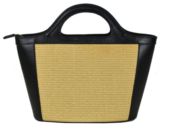 JIJOU CAPRI - Venta al por mayor Bolsa de playa - Bolso de playa italiano Viva de piel y rafia3
