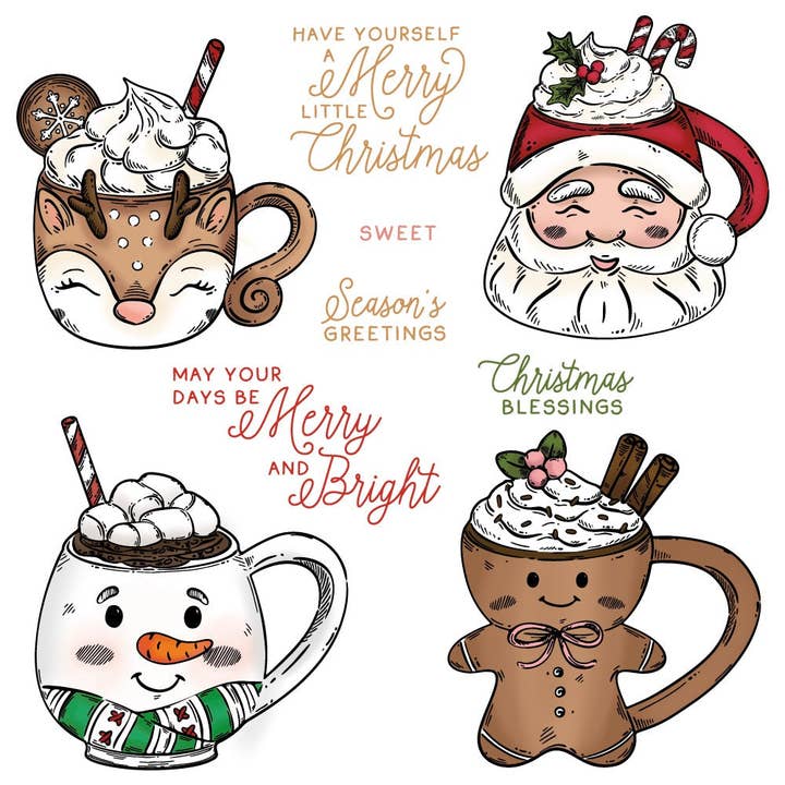 Sweet Season Mugs - 6"x 8" Rubber Cling Stamp Set and other Purchase Wholesale rubber stamp. Free Returns & Net 60 Terms on Faire trending on Faire.