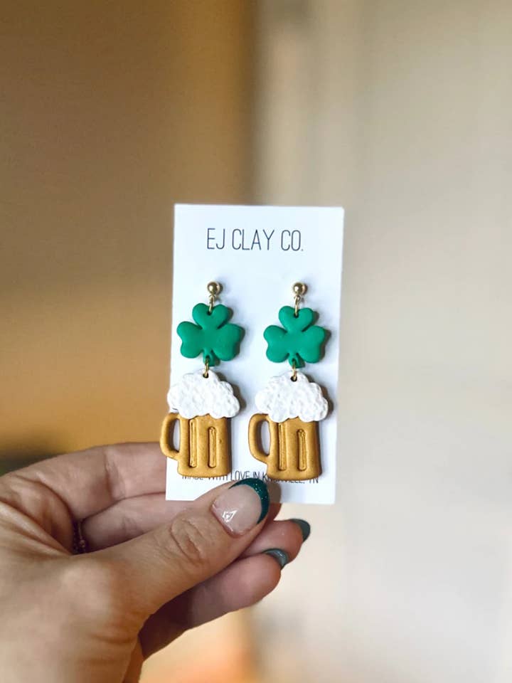 Shamrock Beer Dangles for wholesale by EJ Clay Co