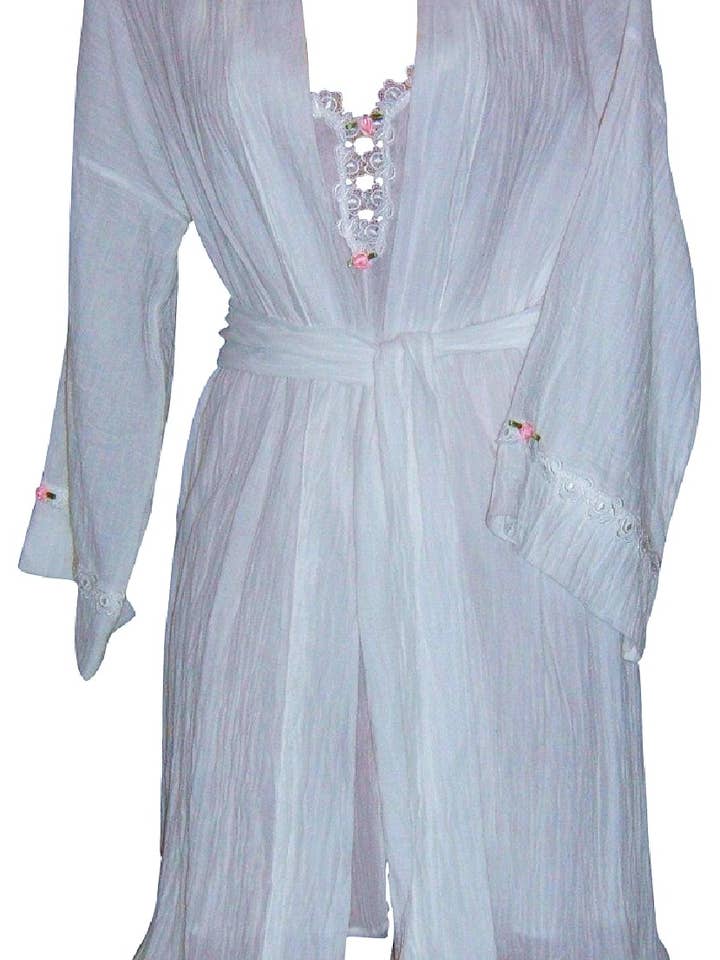 Crinkle Chemise & Short Robe Set for wholesale by Unusual Babe Undercover