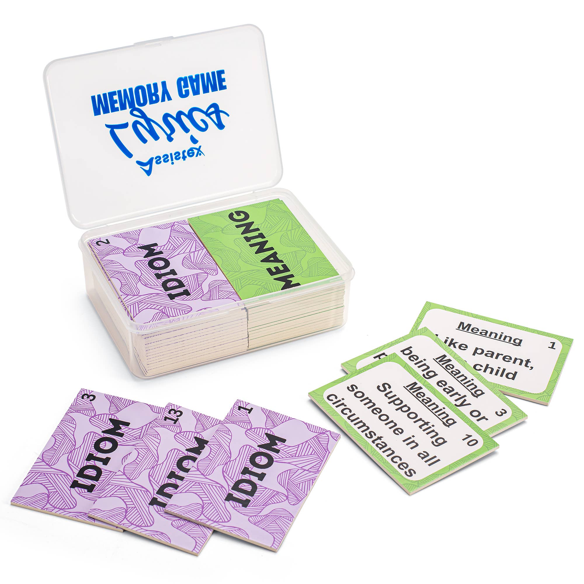 Assistex - Wholesale Card Game - Matching Memory Card Games, 2in1 Lyric and Idiom for Seniors1