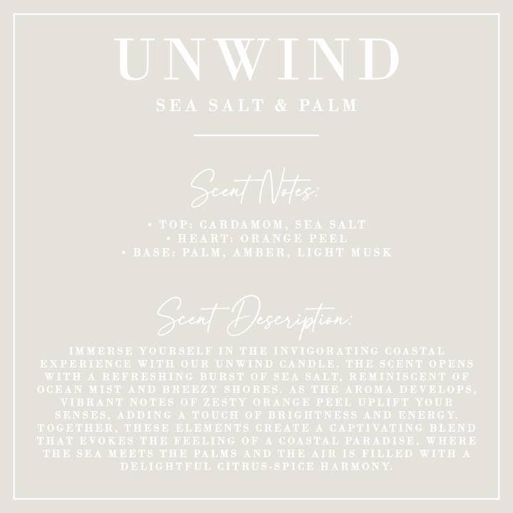 Porter Lane Home - Wholesale Jar/Filled Candle - UNWIND | Sea Salt + Palm Fluted Coconut Wax Candle2