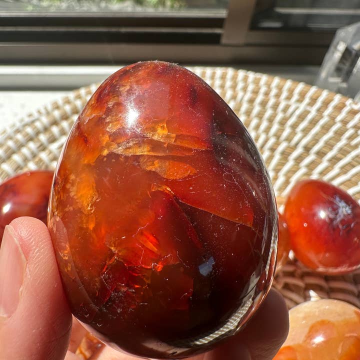Moon Rituals - Wholesale Spiritual stone/crystal - Natural Carnelian Egg Crystal 50-300g - Healing Stone for Vitality, Creativity & Sacral Chakra Balance, christmas crystal gift6