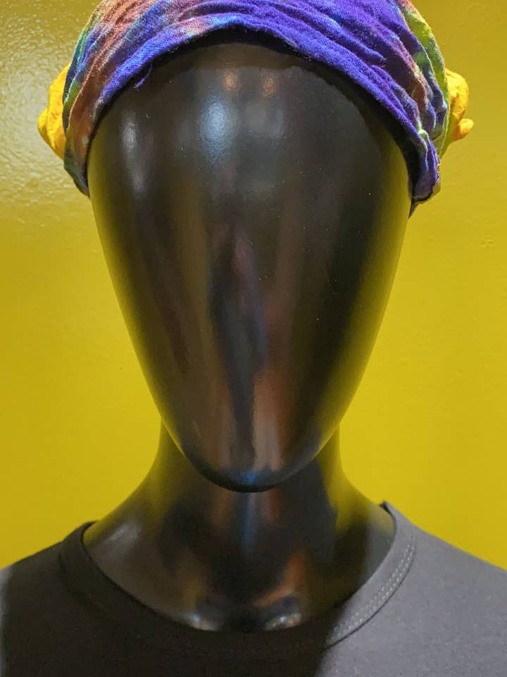 Stirnband aus Baumwolle, Batikmuster, Vorpackung mit 5 Farben für den Großhandel von Katmandu Trading Co.