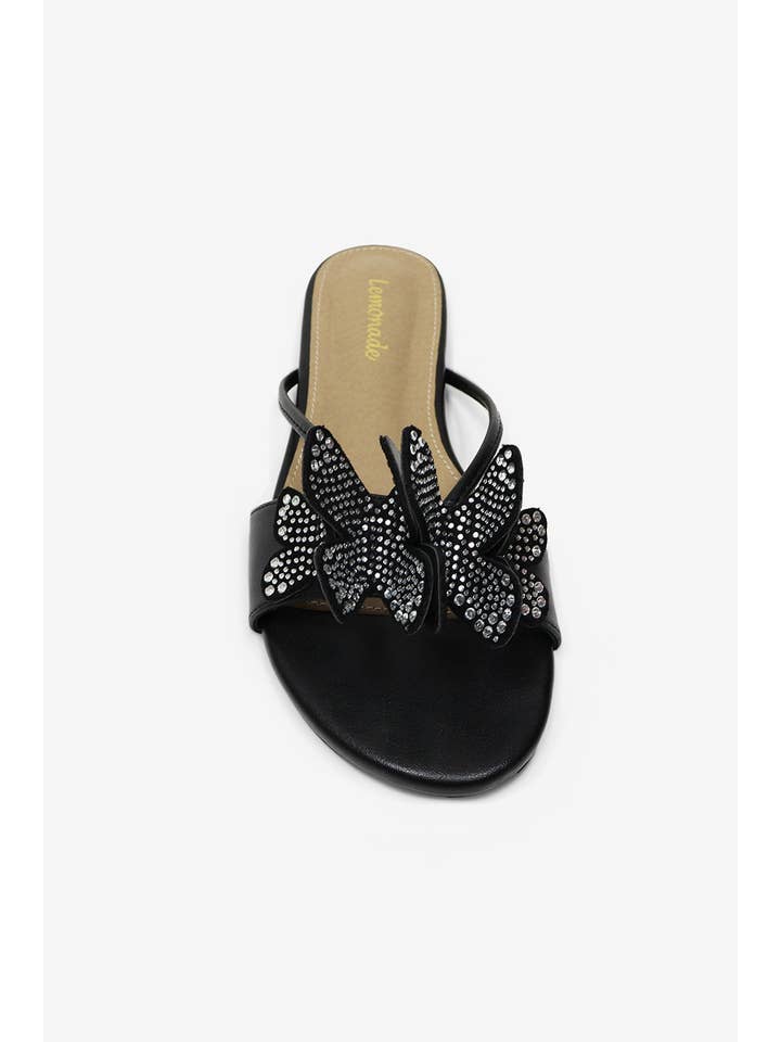 Lemonade Shoes - Wholesale Sandals - Women's - SABETHA - Sandals w/ Sparkling Butterfly Embellishment1