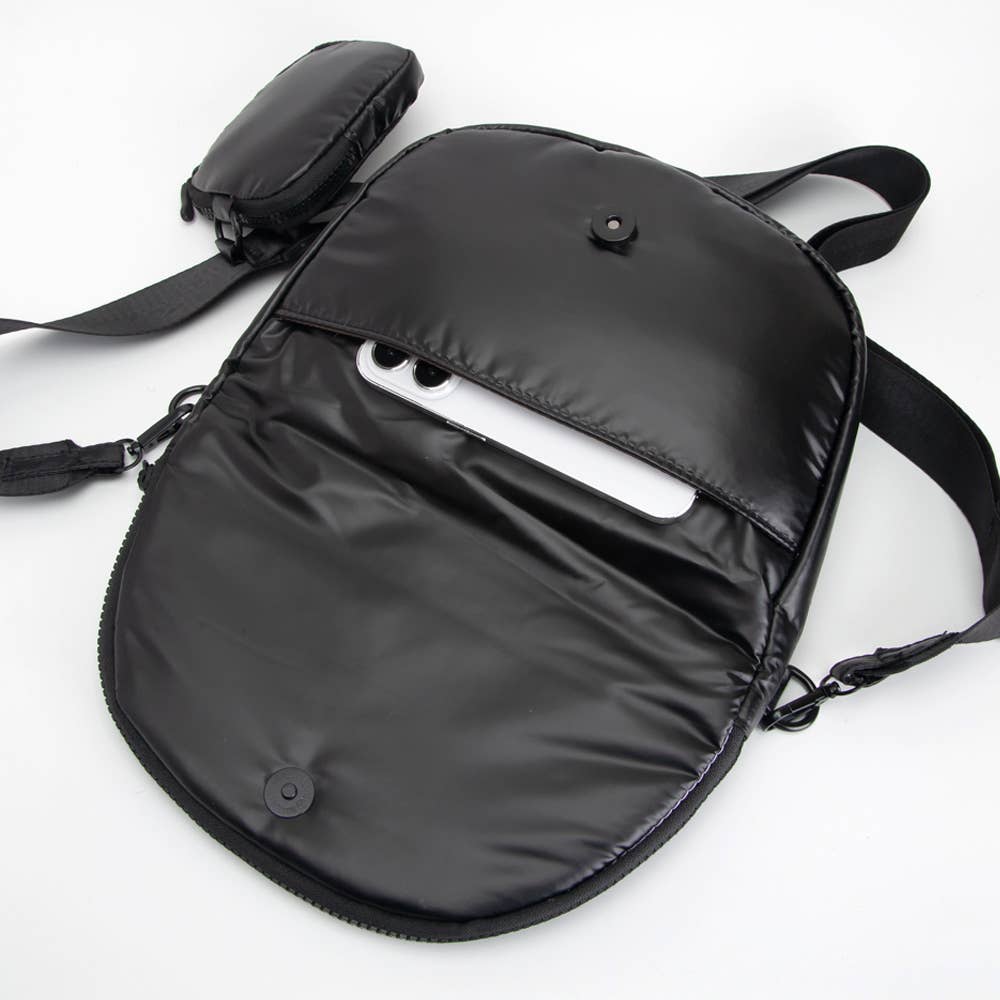 Sensibling Corp. – wholesale Crossbody bag – Women's – Puffer Half Moon Crossbody Bag11