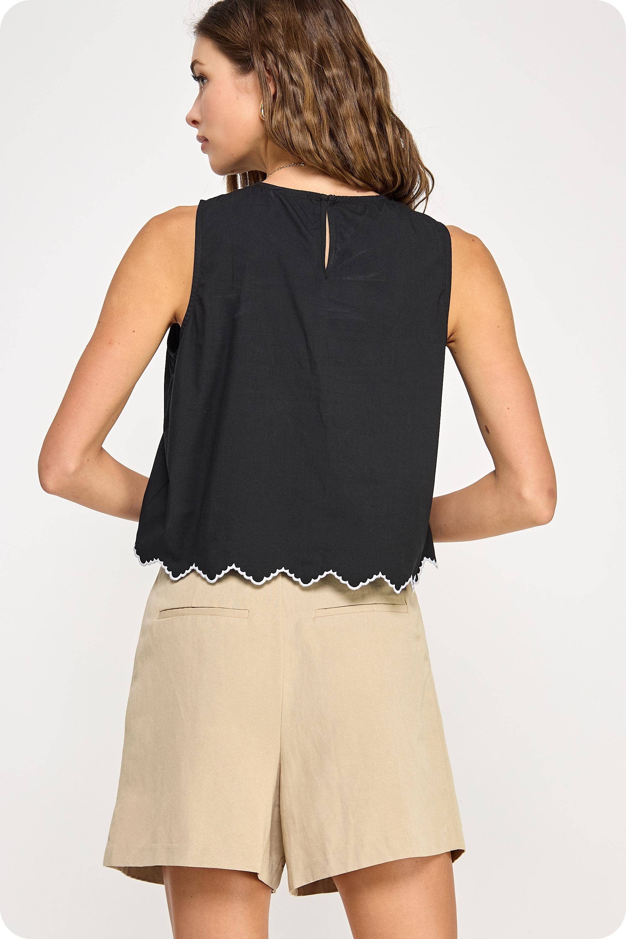 Strut & Bolt - Wholesale Blouse - Women's - Floral Embroidery Sleeveless Top14