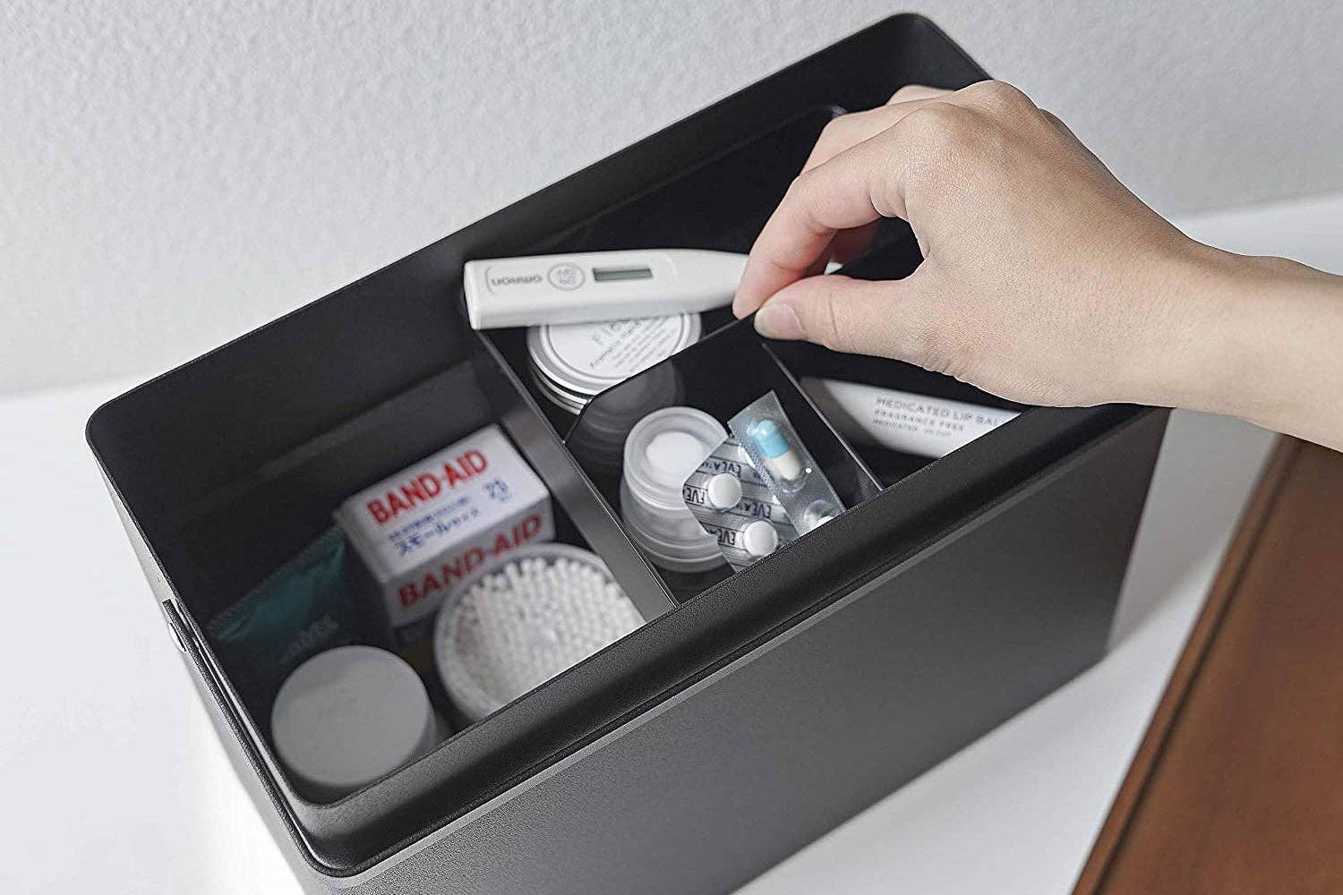 Yamazaki Home - Wholesale Desk Organizer - Tower Odds-and-Ends Organizer - Steel + Wood9