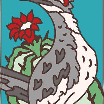 Southwest Roadrunner 3x6 Tile (3019) for wholesale by Earthtones Tile