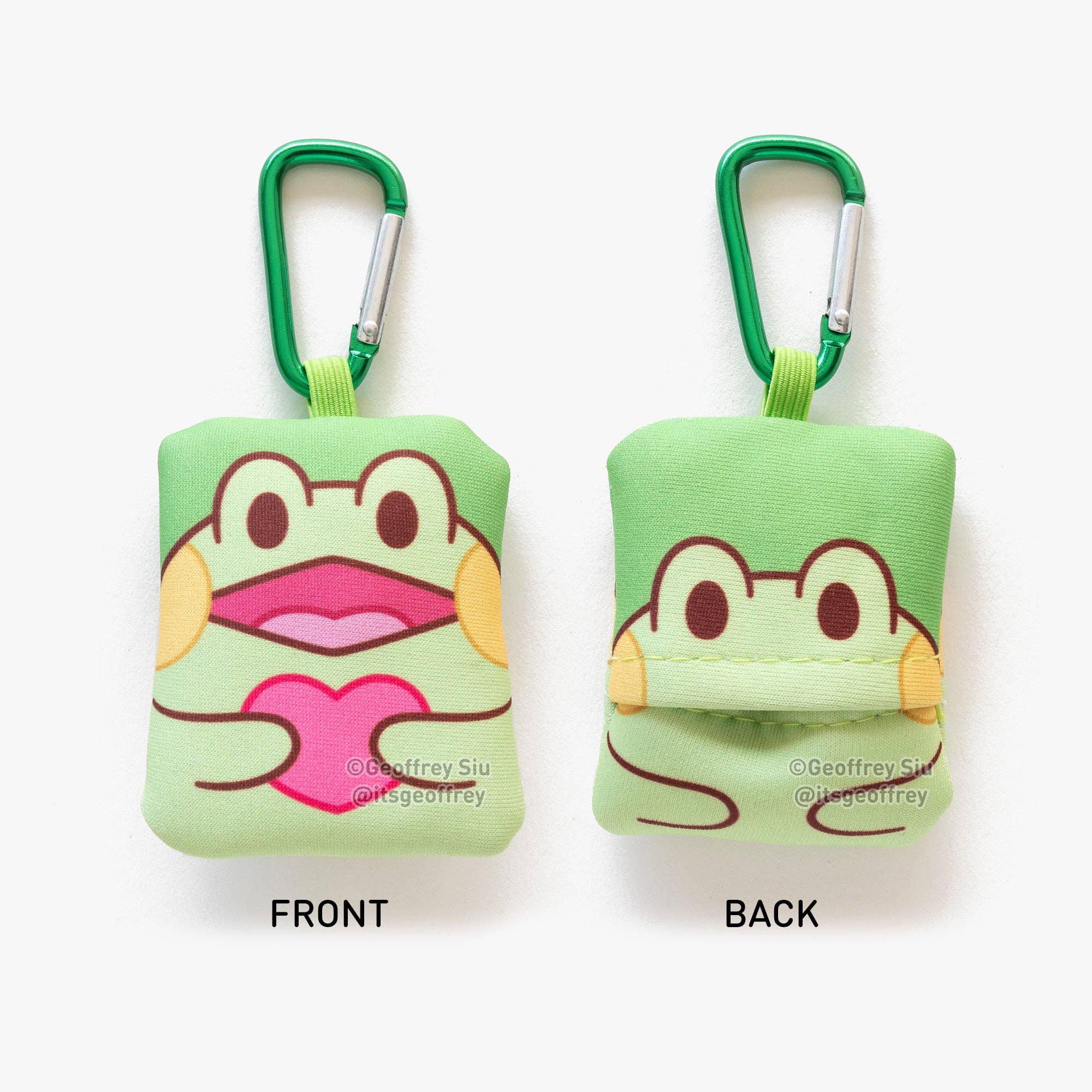 Geoffrey Siu Art LLC - Wholesale Keychain - Unisex - Bean the Frog Microfiber Cloth Keychain2