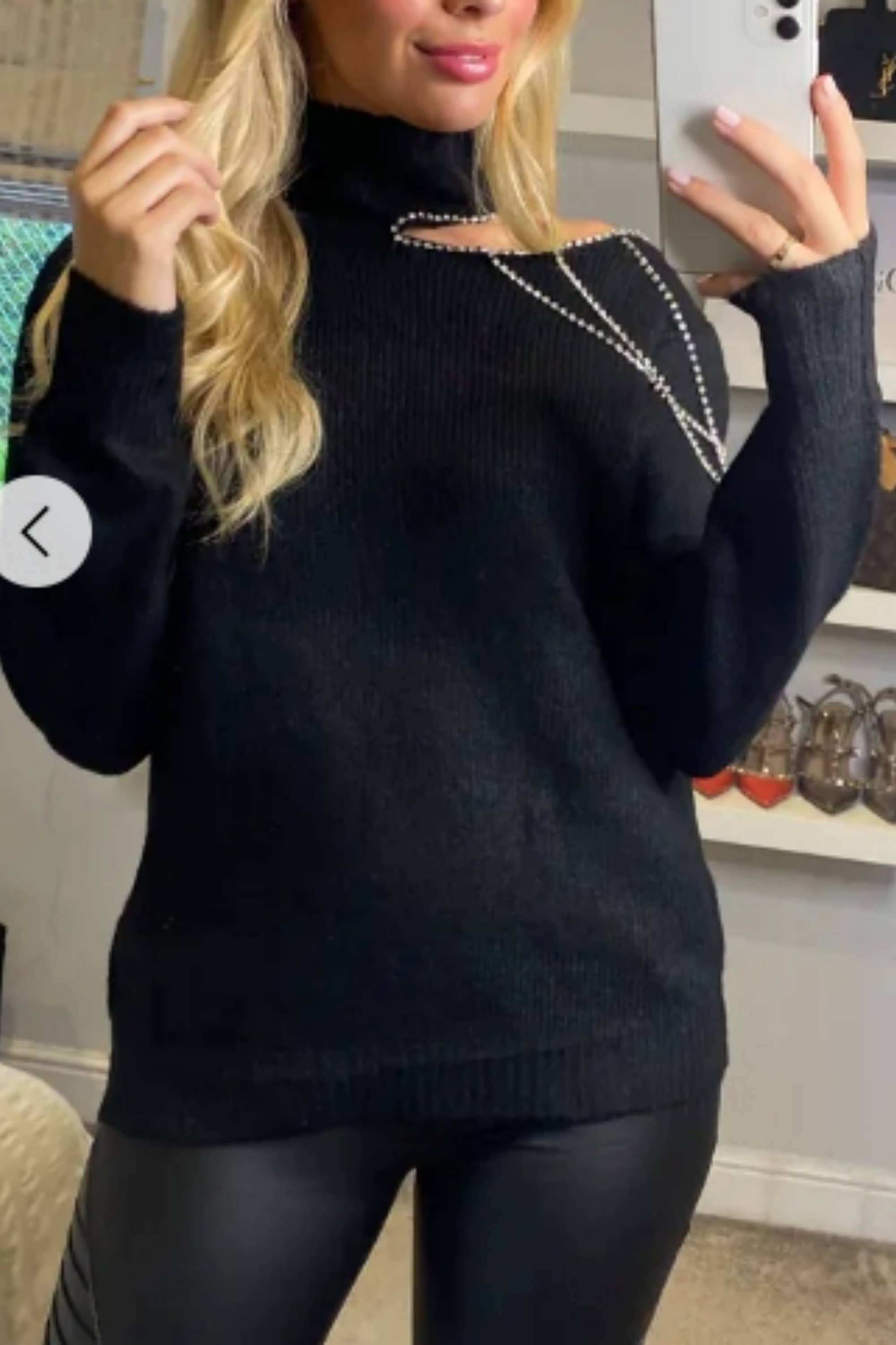 CY FASHION. LONDON - Wholesale Pullover-trui - Dames - Trui met open schouders en kettendetail0