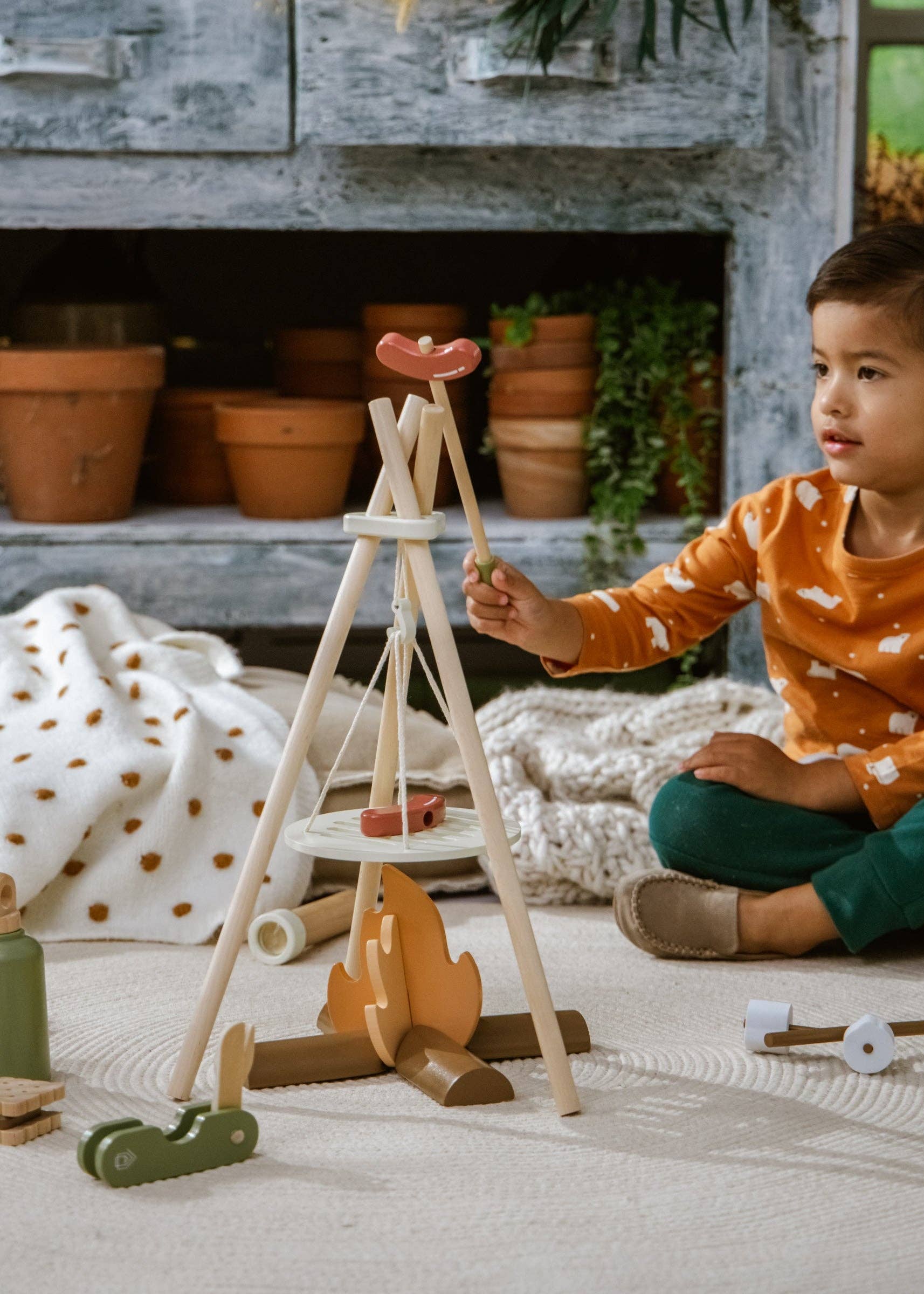 Coco Village – wholesale Toy set – Kids – Wooden Camping Playset5