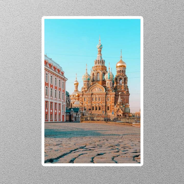 Russia St. Petersburg Church Travel Sticker for wholesale by GraffMerch.com