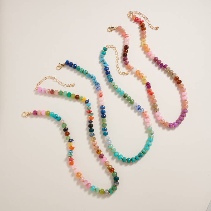 17-tums blandad marmorerad ombre pärlhalsband smycken för wholesale av Designature New York