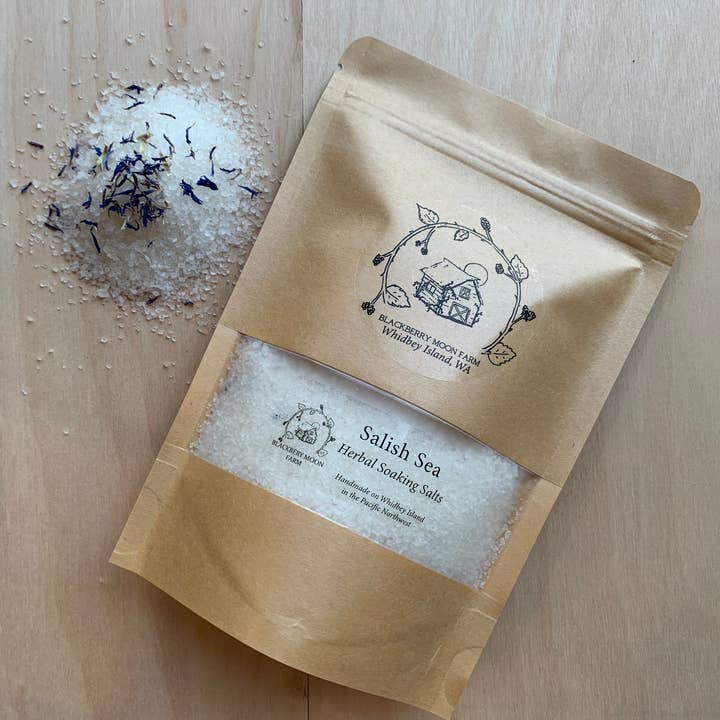 Salish Sea Soaking Salts for wholesale by Blackberry Moon Farm Body Care