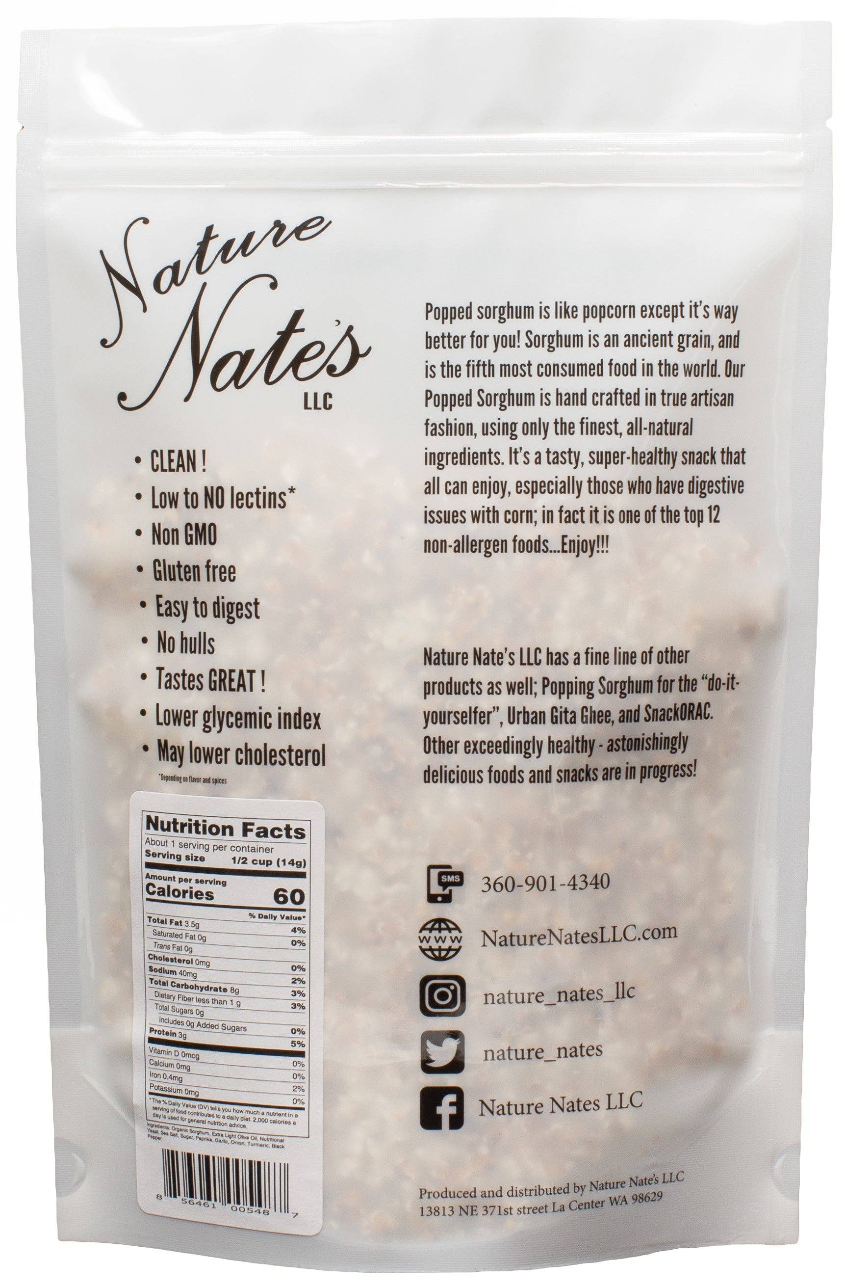 Nature Nate's LLC - Wholesale Puffed Snack - Popped Sorghum Vegan Cheezy1
