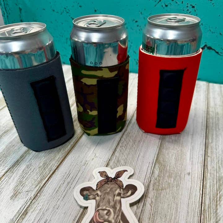 Crazy Heifers Wholesale - Wholesale Drink Huggers & Koozies - Neoprene Regular Can Coolers W/ Magnet-Solids